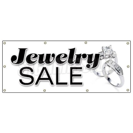 Signmission JEWELRY SALE BANNER SIGN signs store jeweler watches ring earrings B-96 Jewelry Sale